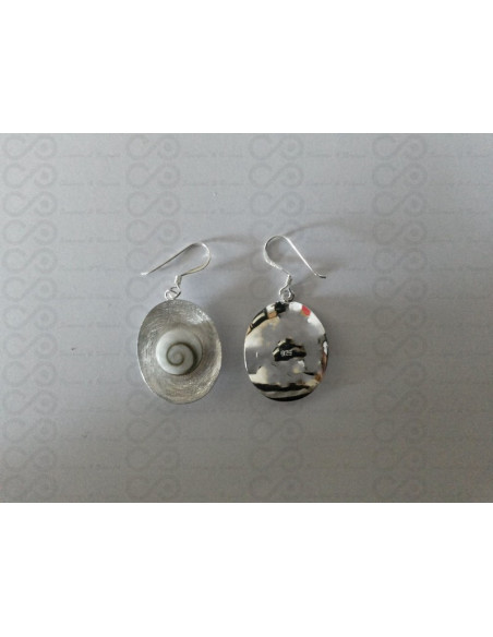 LE 0080 Brincos Olho Shiva Prata