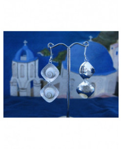 LE 0081 Boucles d'oreilles Shiva Oeil Argent