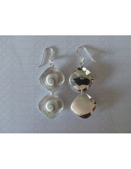 LE 0081 Boucles d'oreilles Shiva Oeil Argent