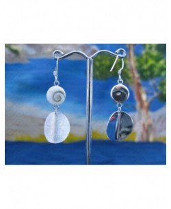 LE 0083 Pendientes Shiva Ojo Plata