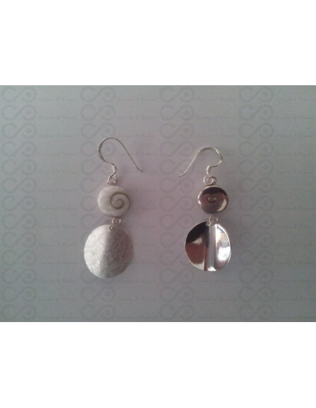 LE 0083 Pendientes Shiva Ojo Plata