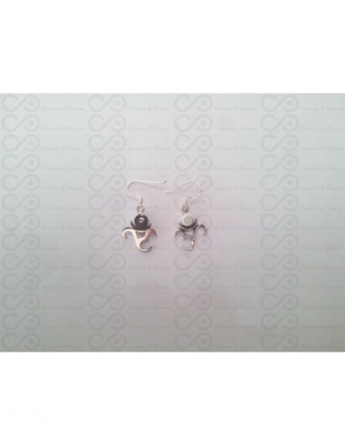 LE 0084 Boucles d'oreilles Shiva Oeil Argent