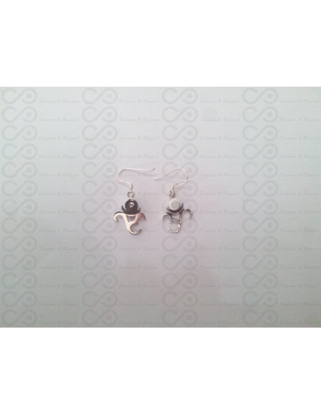 LE 0084 Pendientes Shiva Ojo Plata