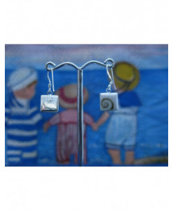 LE 0085 Pendientes Shiva Ojo Plata