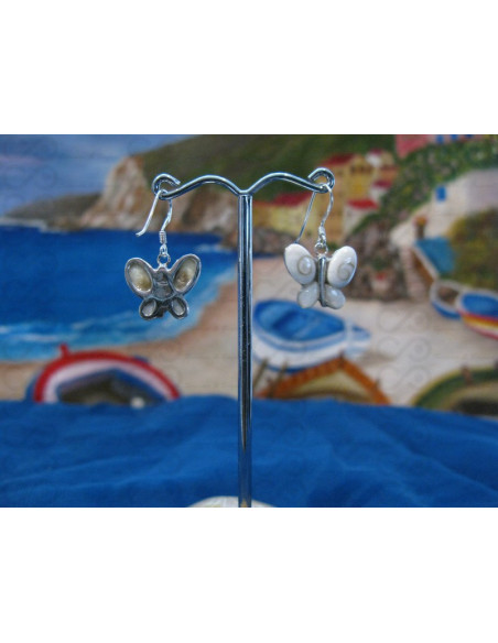 LE 0086ma Boucles d'oreilles Shiva Oeil Argent