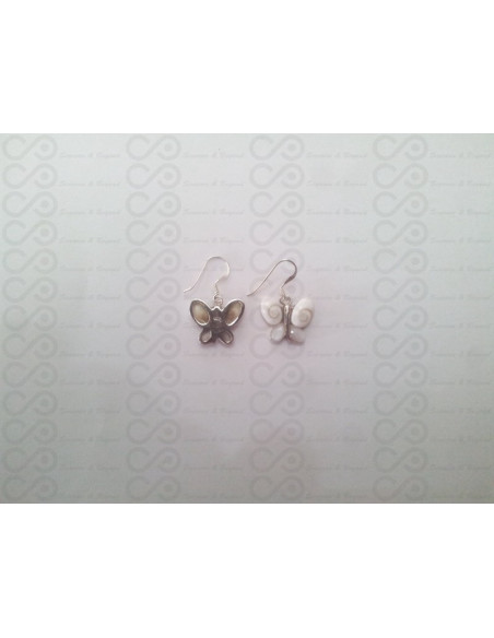 LE 0086ma Pendientes Shiva Ojo Plata