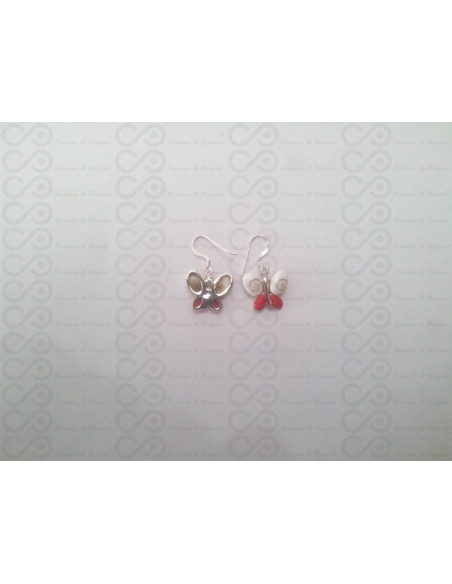 LE 0086re Boucles d'oreilles Shiva Oeil Argent