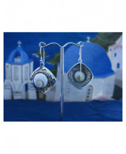 LE 0090 Pendientes Shiva Ojo Plata