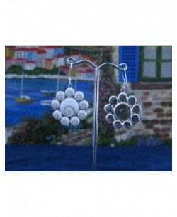 LE 0091 Boucles d'oreilles Shiva Oeil Argent