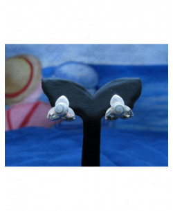 LE 0092s Boucles d'oreilles Shiva Oeil Argent