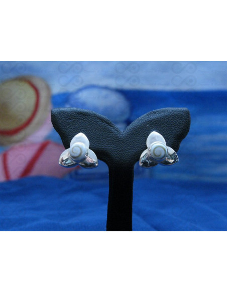 LE 0092s Boucles d'oreilles Shiva Oeil Argent