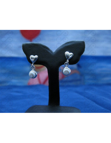 LE 0093s Boucles d'oreilles Shiva Oeil Argent