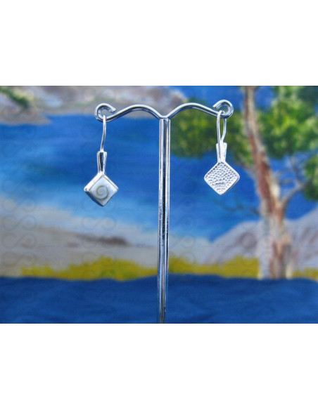 LE 0094 Boucles d'oreilles Shiva Oeil Argent