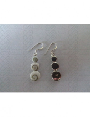 LE 0096 Boucles d'oreilles Shiva Oeil Argent