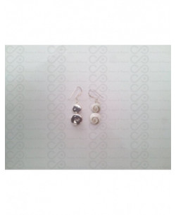 LE 0097 Earrings Shiva Eye Shell Silver 2