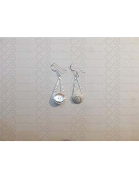 LE 0098 Boucles d'oreilles Shiva Oeil Argent