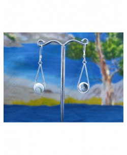 LE 0099 Pendientes Shiva Ojo Plata