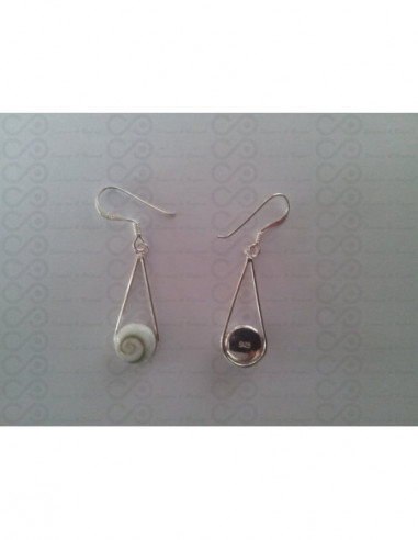 LE 0099 Boucles d'oreilles Shiva Oeil Argent