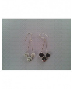 LE 0100 Earrings Shiva Eye Shell Silver 2