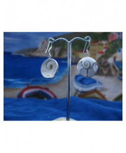 LE 0104 Earrings Shiva Eye Shell Silver