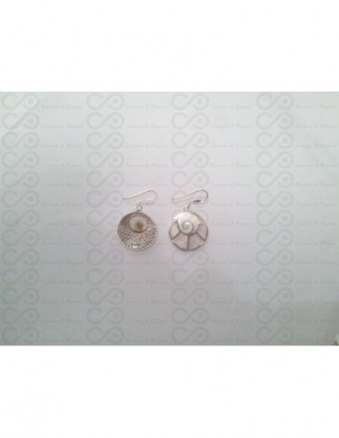 LE 0104 Boucles d'oreilles Shiva Oeil Argent
