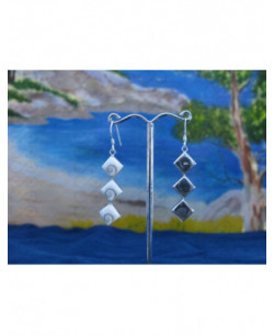 LE 0105 Boucles d'oreilles Shiva Oeil Argent