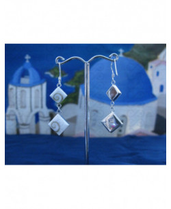 LE 0107 Earrings Shiva Eye Shell Silver