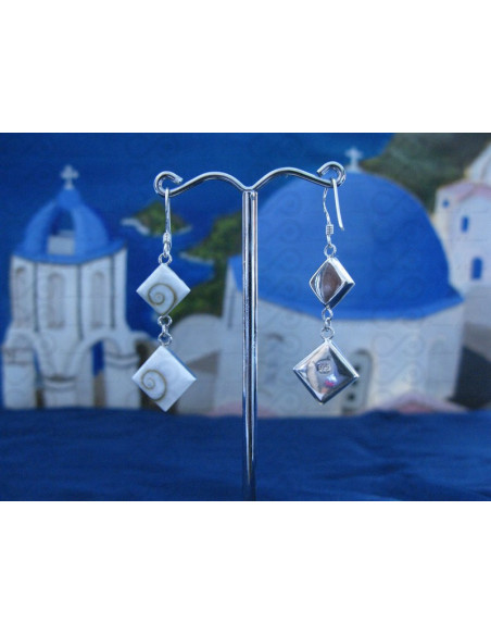 LE 0107 Boucles d'oreilles Shiva Oeil Argent