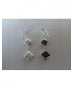 LE 0107 Earrings Shiva Eye Shell Silver 2