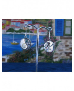 LE 0108 Pendientes Shiva Ojo Plata