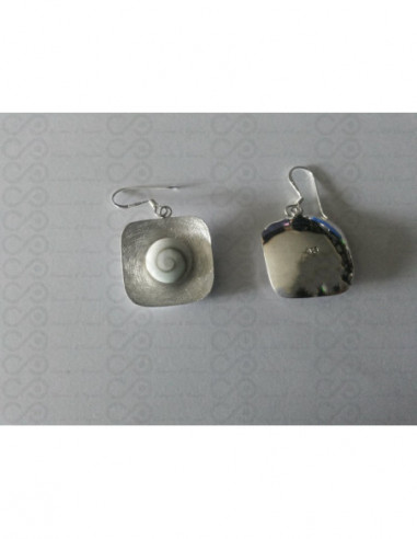 LE 0110sq Pendientes Shiva Ojo Plata