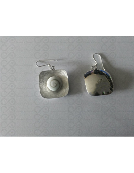 LE 0110sq Earrings Shiva Eye Shell Silver