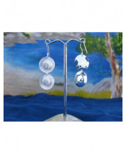 LE 0112 Boucles d'oreilles Shiva Oeil Argent