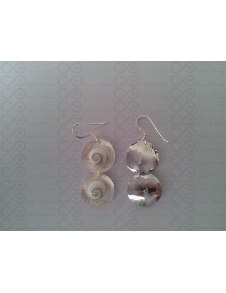 LE 0112 Boucles d'oreilles Shiva Oeil Argent