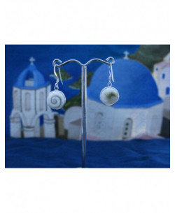 LE 0119 Boucles d'oreilles Shiva Oeil Argent