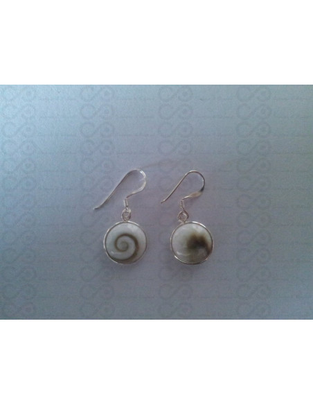 LE 0119 Boucles d'oreilles Shiva Oeil Argent