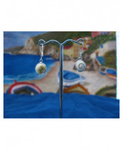 LE 0120 Boucles d'oreilles Shiva Oeil Argent