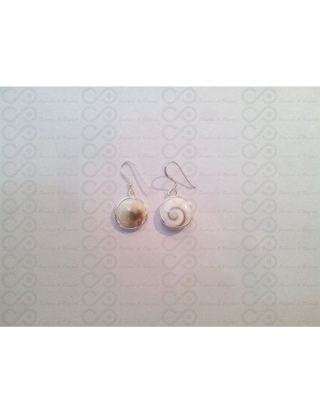 LE 0120 Pendientes Shiva Ojo Plata