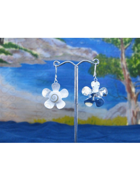 LE 0122 Boucles d'oreilles Shiva Oeil Argent