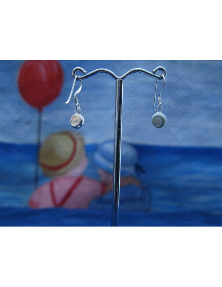 LE 0124 Boucles d'oreilles Shiva Oeil Argent
