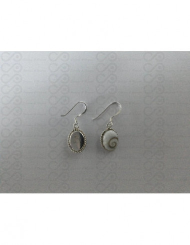 LE 0126 Boucles d'oreilles Shiva Oeil Argent