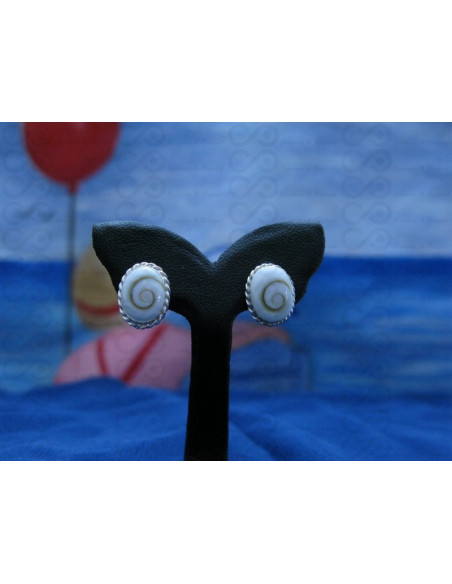 LE 0127s Pendientes Shiva Ojo Plata