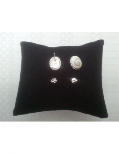 LE 0127s Pendientes Shiva Ojo Plata