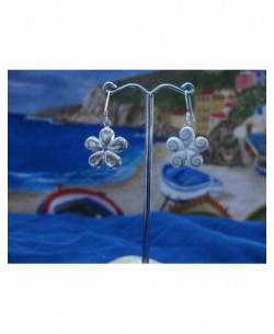 LE 0129 Boucles d'oreilles Shiva Oeil Argent