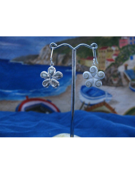 LE 0129 Boucles d'oreilles Shiva Oeil Argent