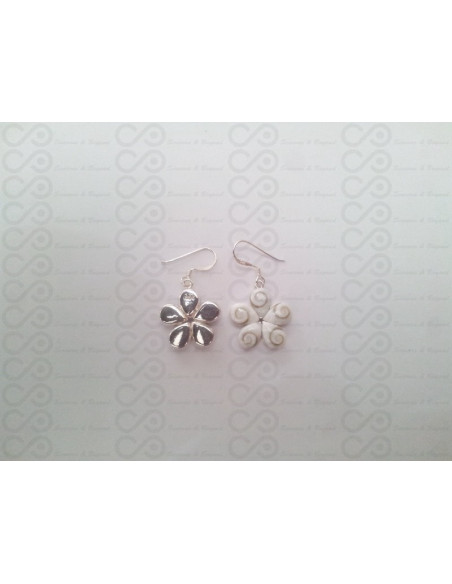LE 0129 Boucles d'oreilles Shiva Oeil Argent