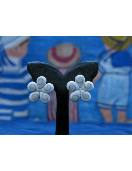 LE 0130s Pendientes Shiva Ojo Plata