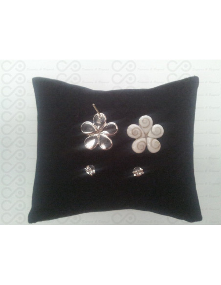 LE 0130s Pendientes Shiva Ojo Plata