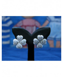 LE 0131s Boucles d'oreilles Shiva Oeil Argent
