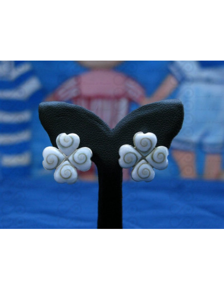 LE 0131s Pendientes Shiva Ojo Plata